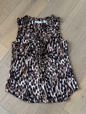 New York & Co. Cheetah Leopard Print Sleeveless Blouse  size xsmall